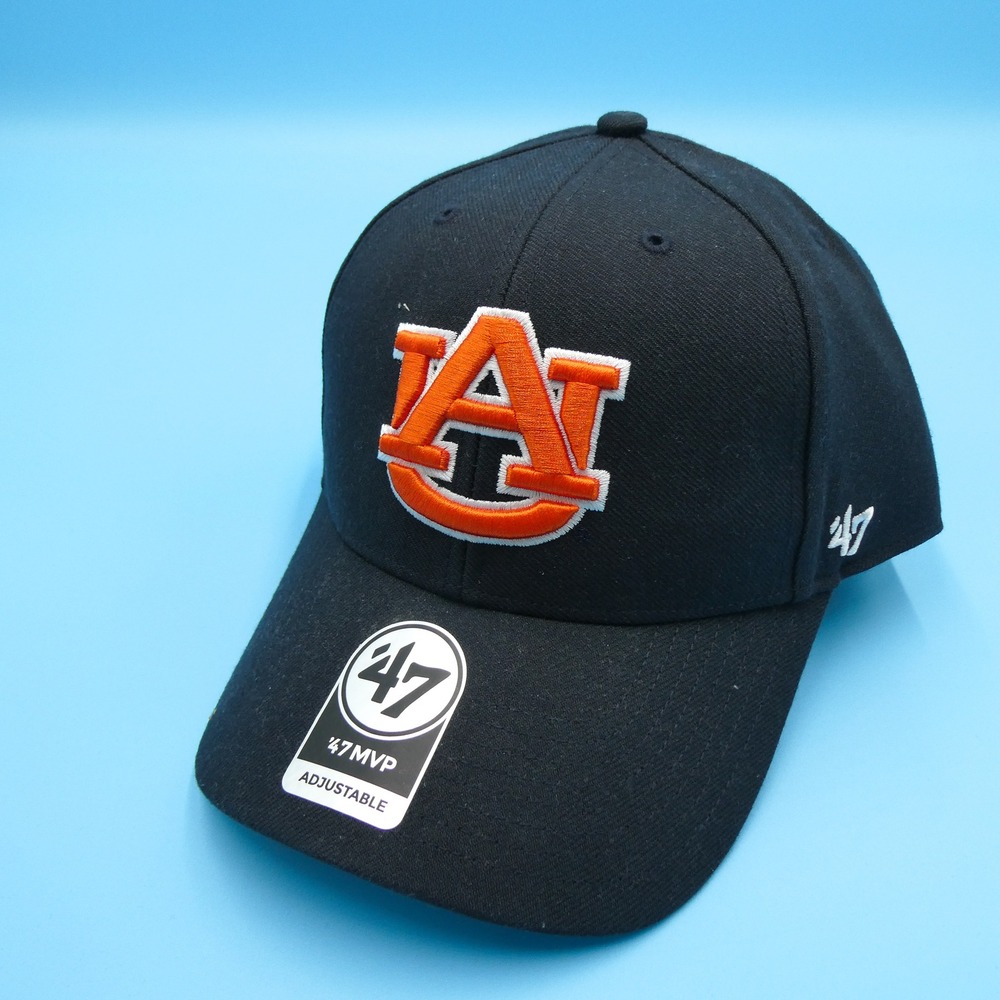 '47 Brand Auburn Tigers Hat Mens One Size 47 MVP Navy Blue Adjustable Wool Blend